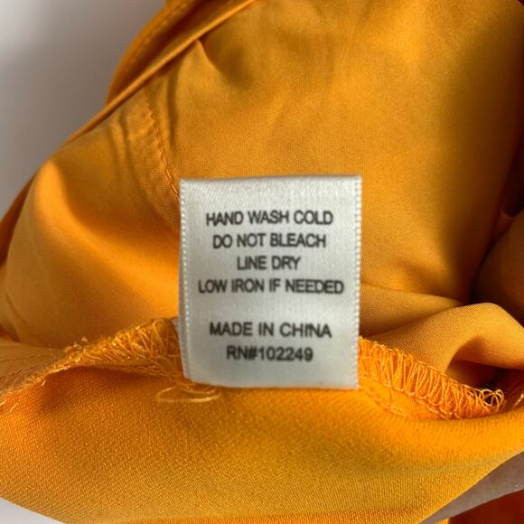 Skies Are Blue Straight Leg Pants Orange Size L High Rise - Picture 8 of 10